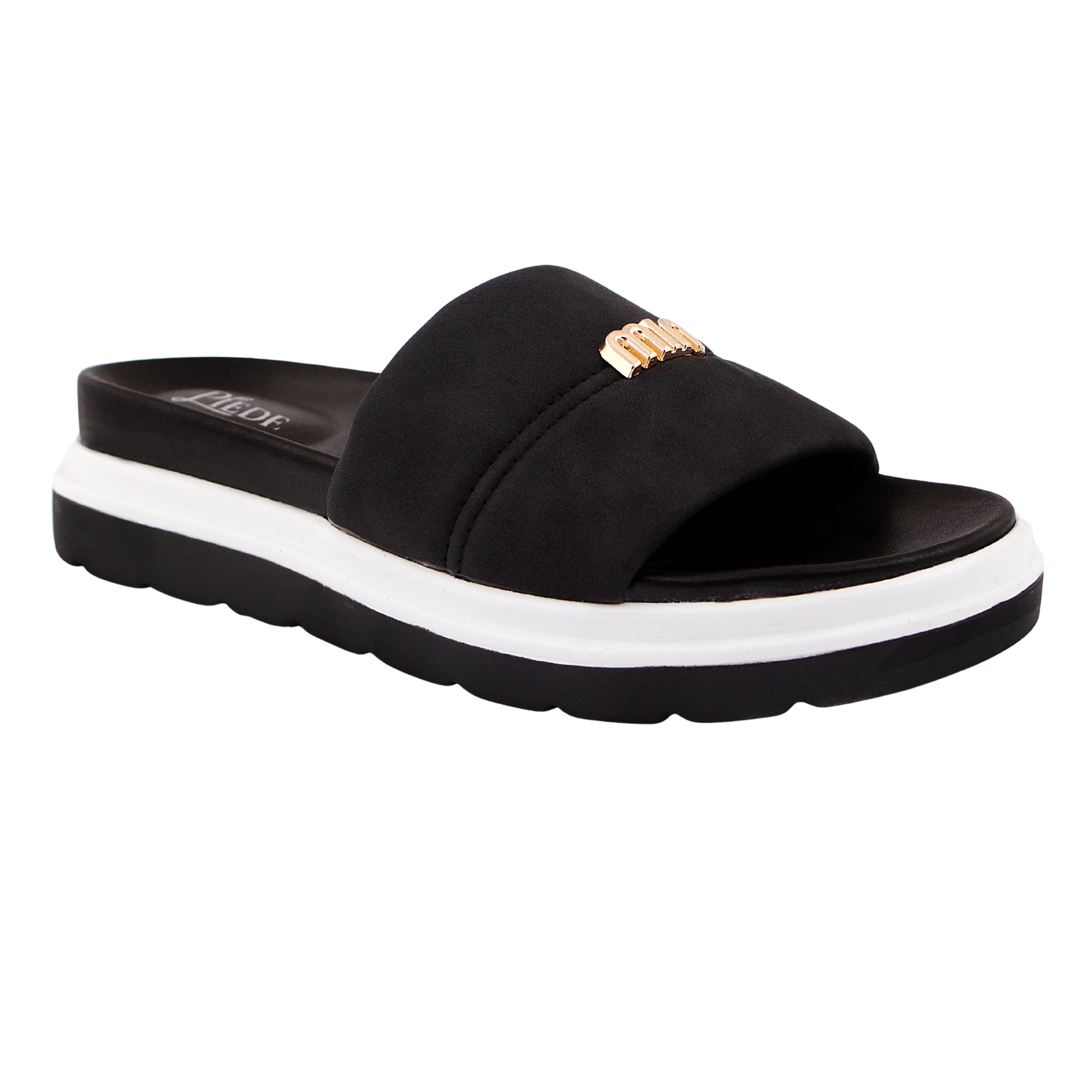 Black Medicated Sole Slide