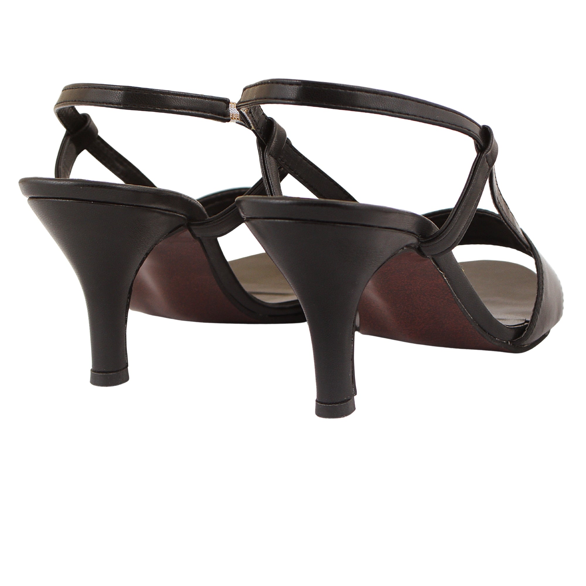 Black Strappy French Heels