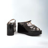 Black Noir Mesh Wedges