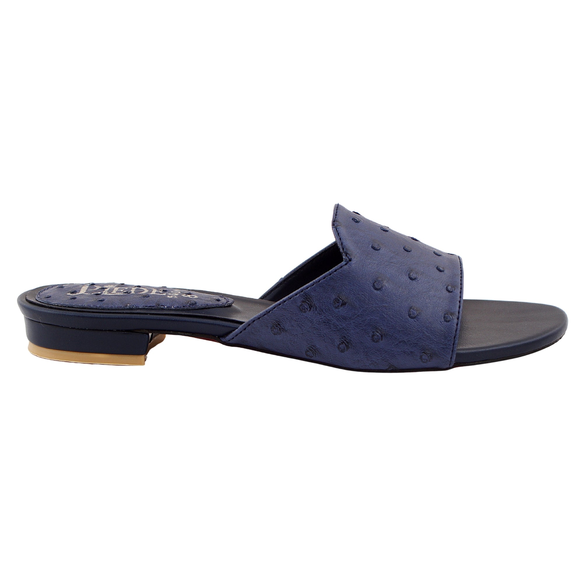 Navy Blue Textured Flat