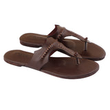 Chocolate Brown Leather Flat