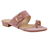 Dusty Rose Toe Loop Flats
