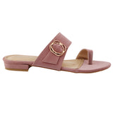 Dusty Rose Toe Loop Flats
