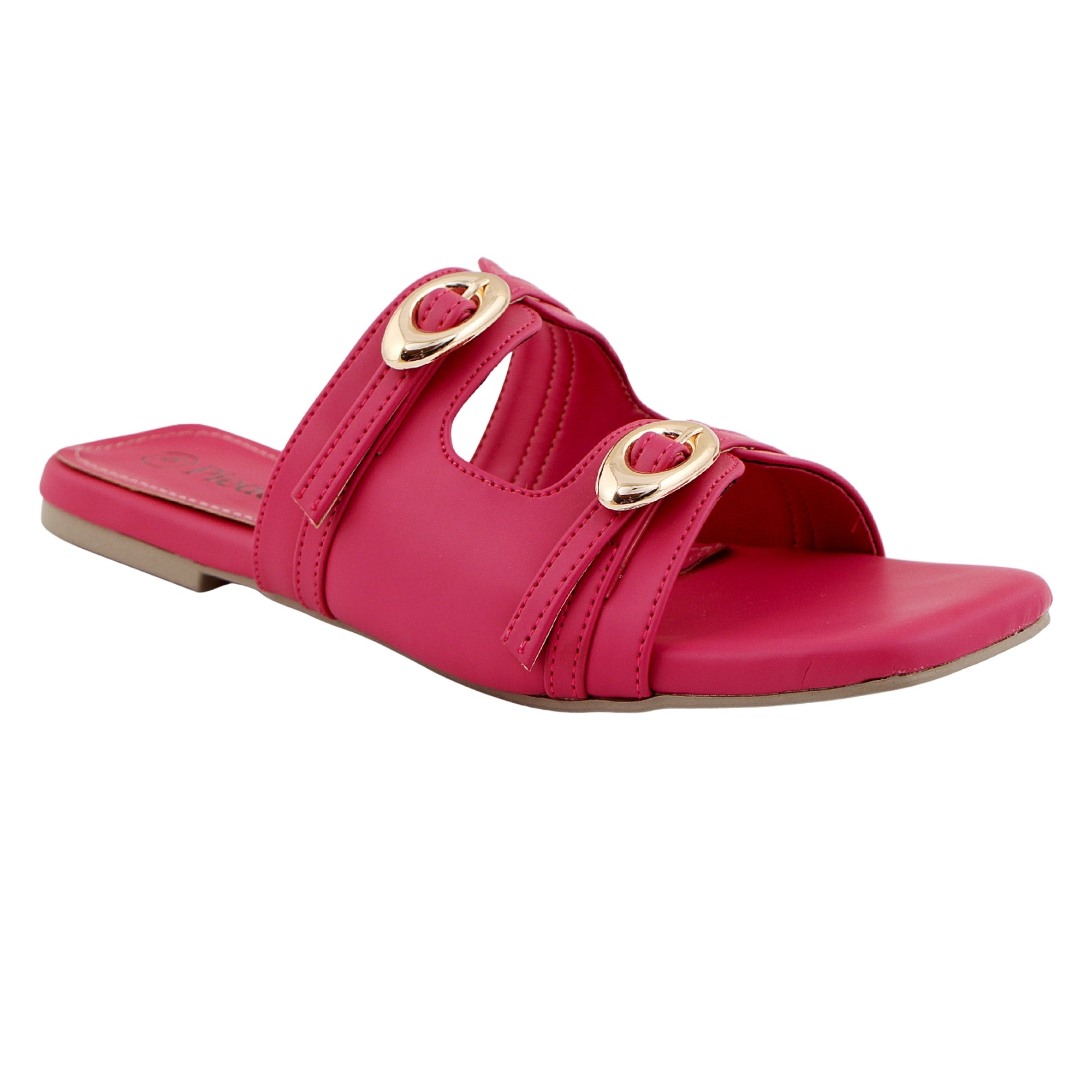 Pink Double-Strap Flats