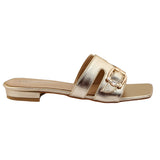 Golden Square-Toe Flats