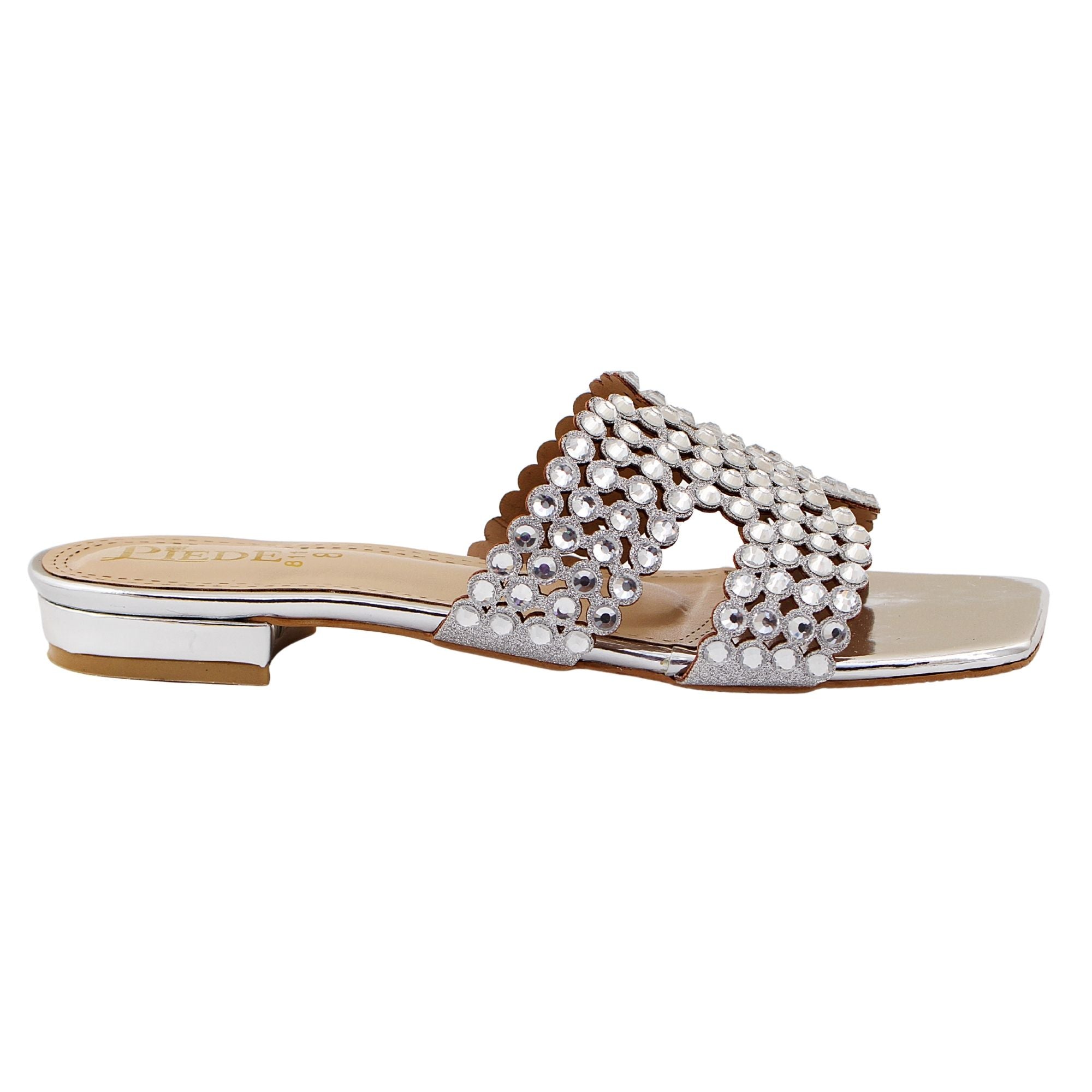 Silver Embellished H-Flat
