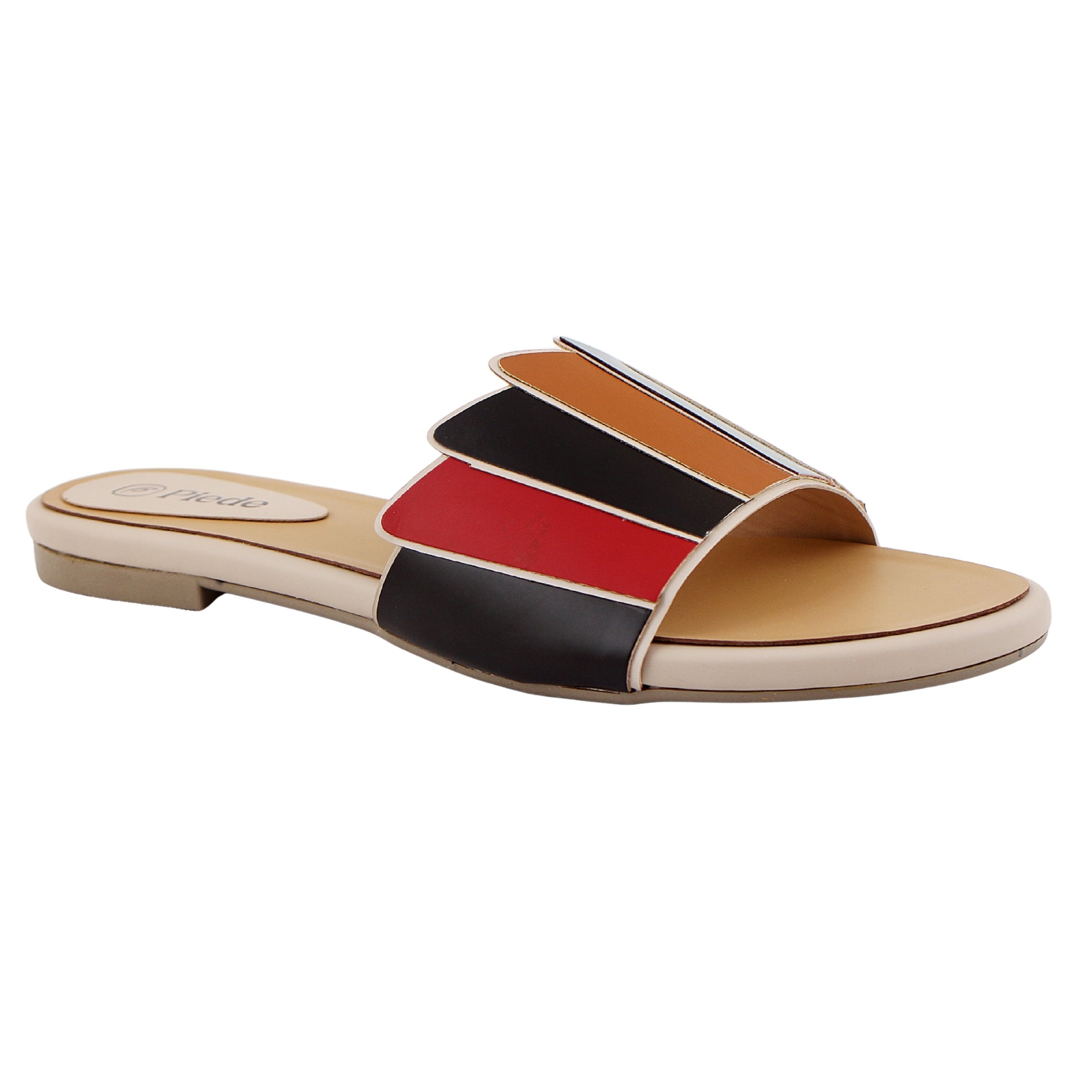 Cream Multi-Strap Flat