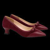 Maroon Classic Bow Pumps