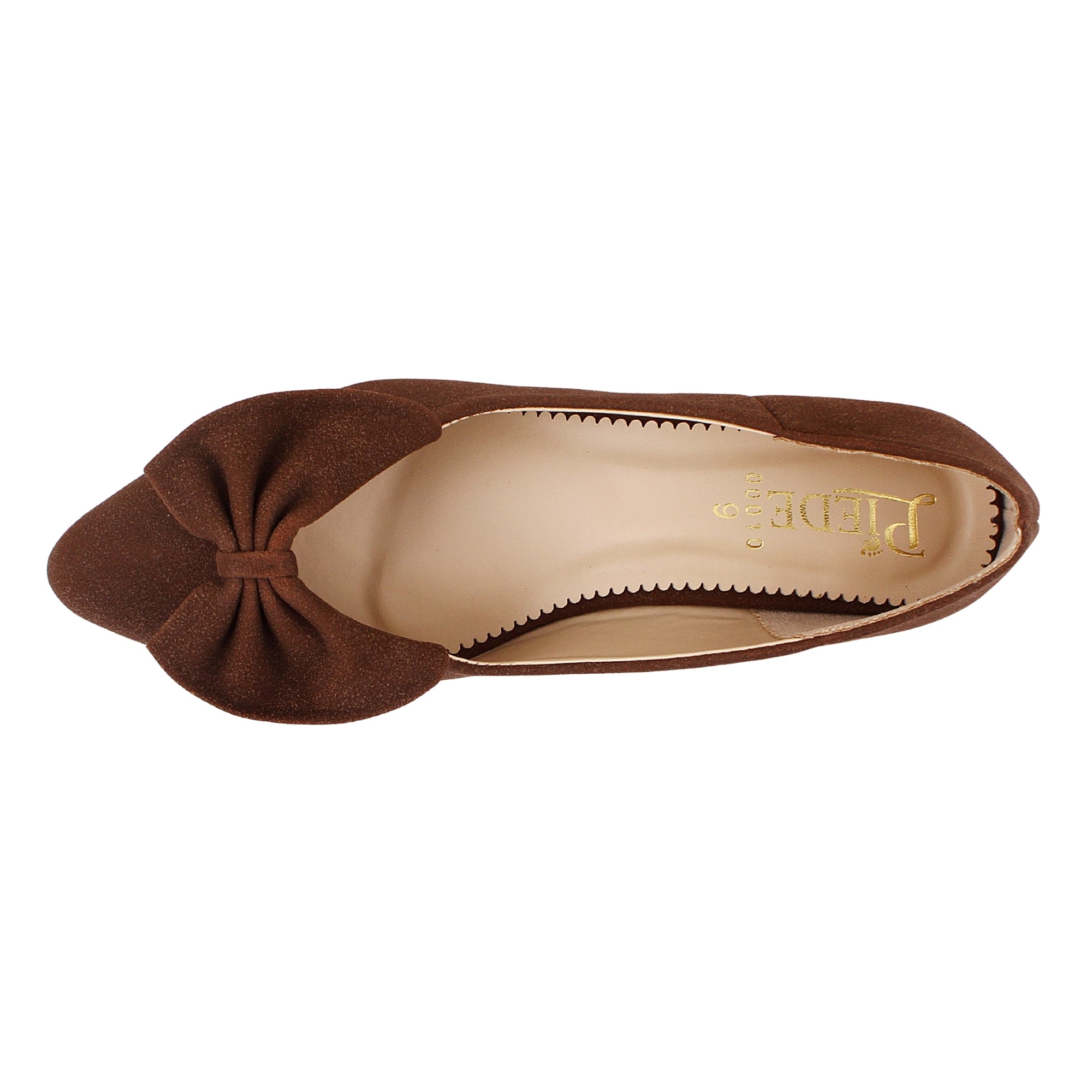 Brown Suede Bow Pumps