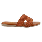 Earthy Brown Woven Strap Flats