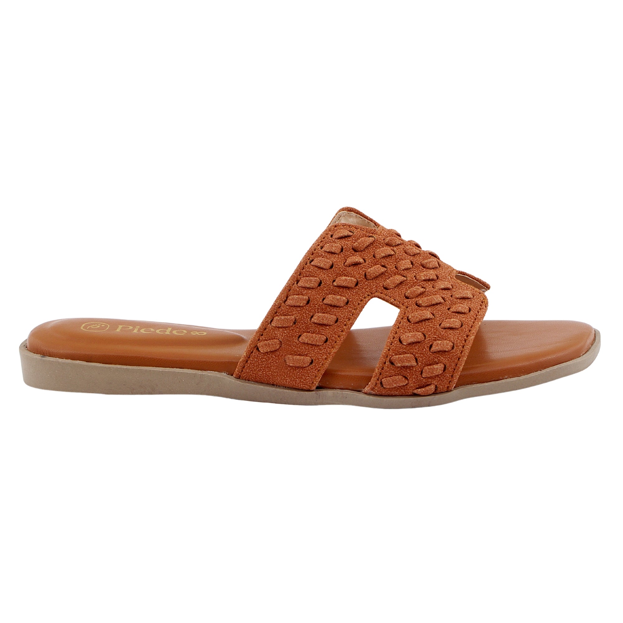 Earthy Brown Woven Strap Flats