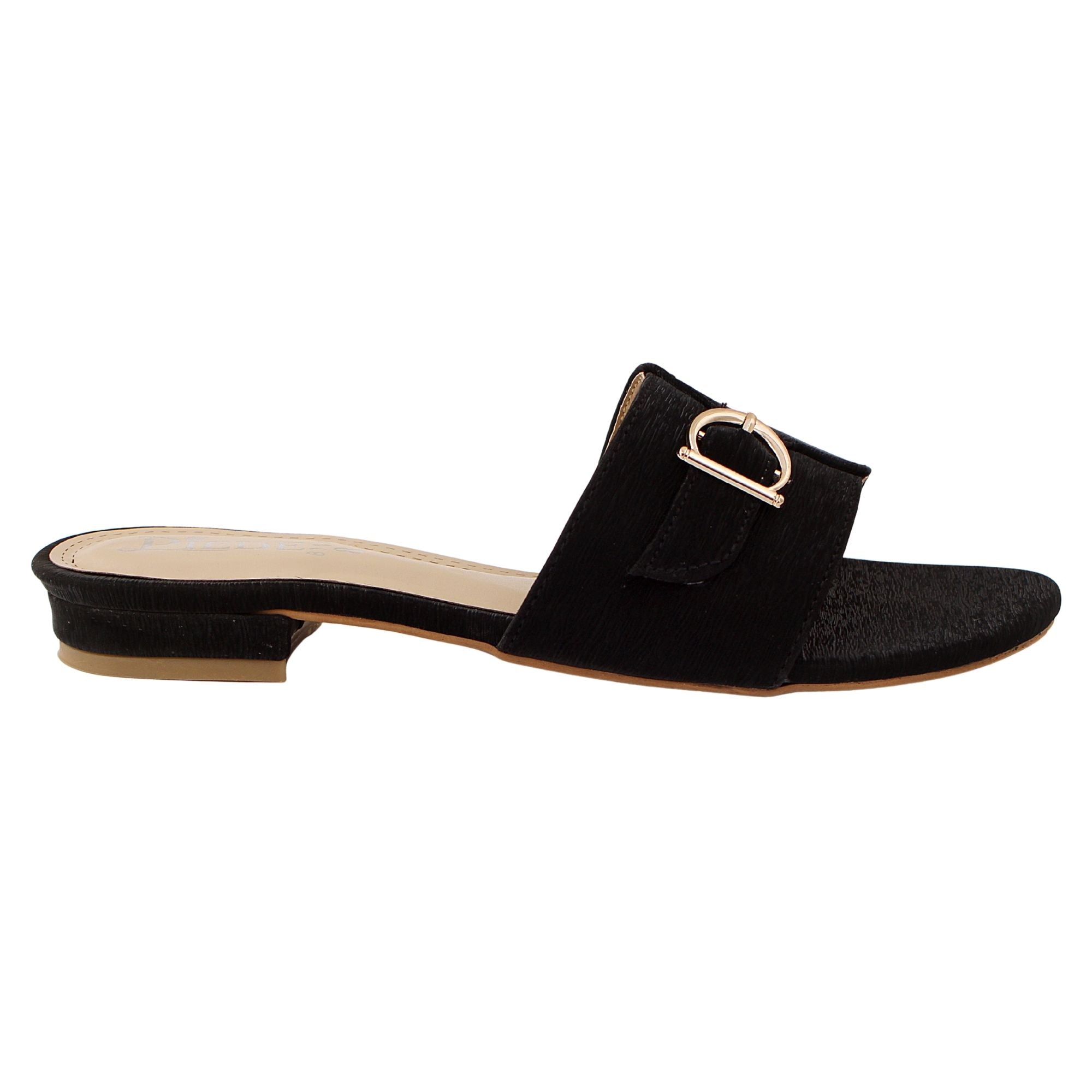 Black D-Ring Buckle Flat