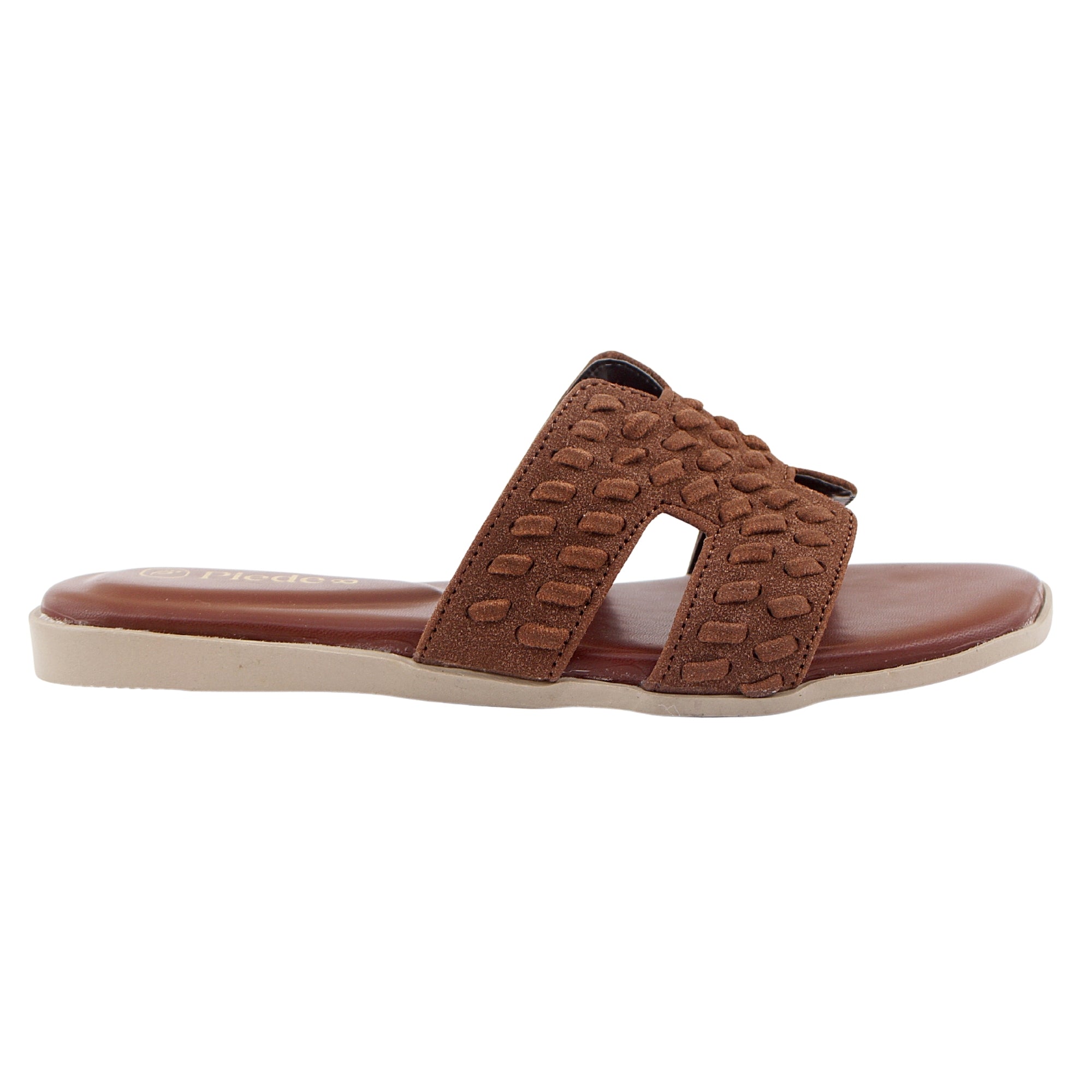Brown Woven Strap Flats
