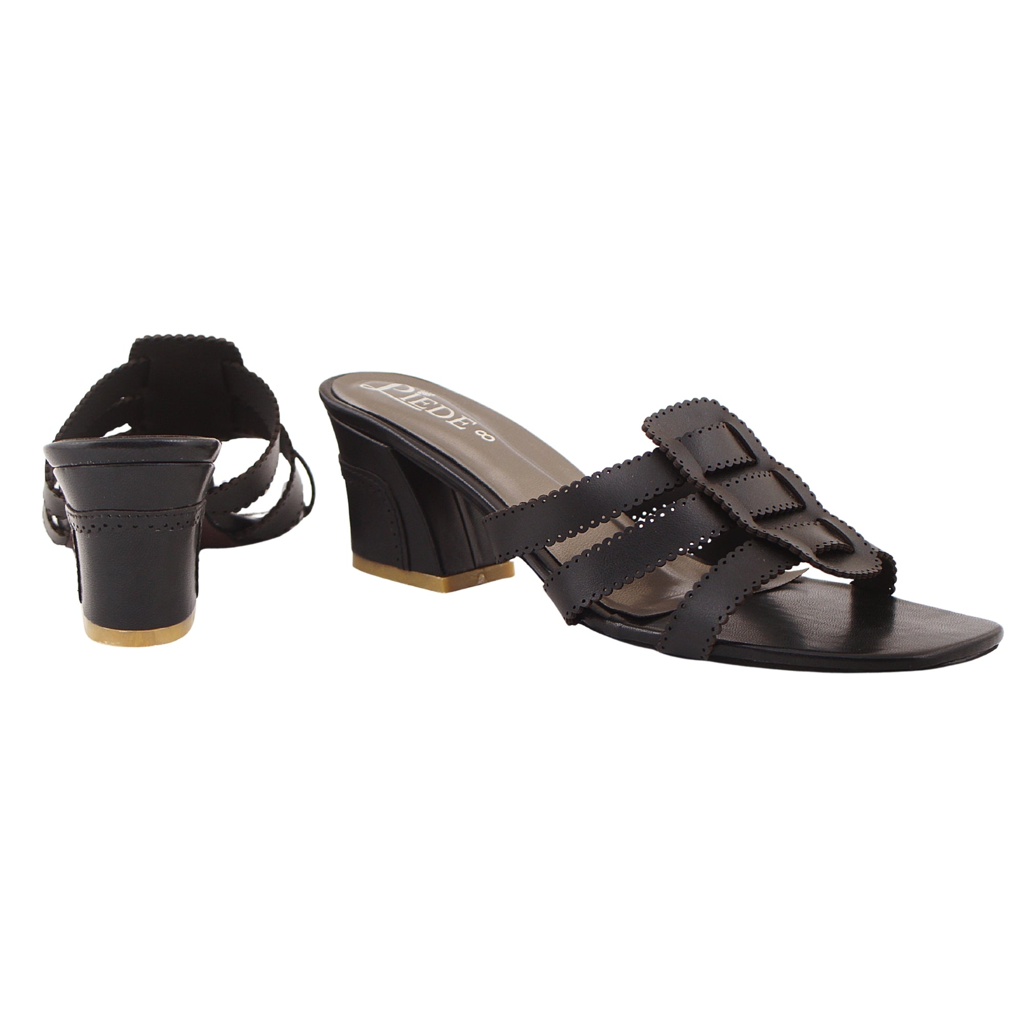 Black Strata Heel slip-on