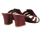 Maroon Strata Heel slip-on