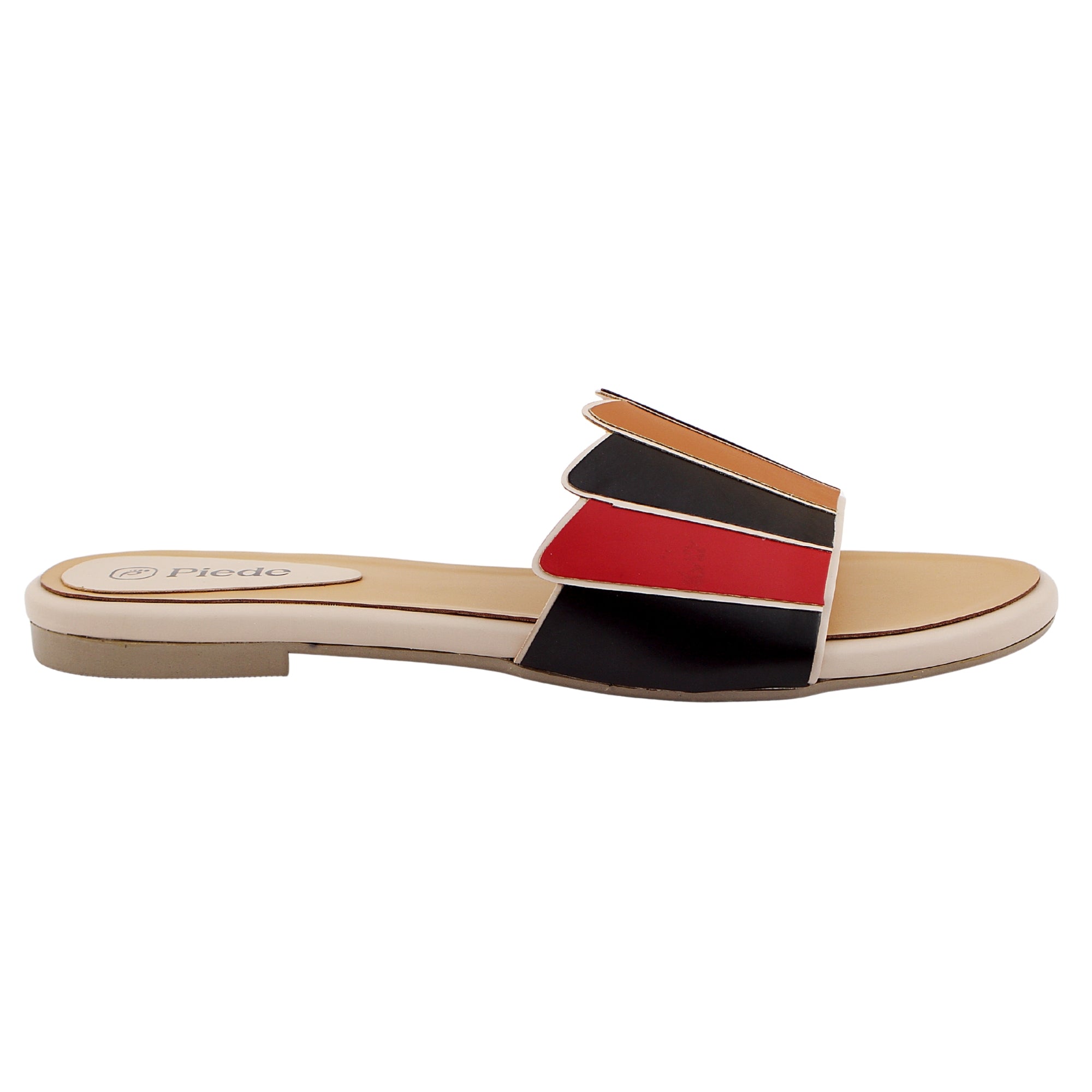 Cream Multi-Strap Flat