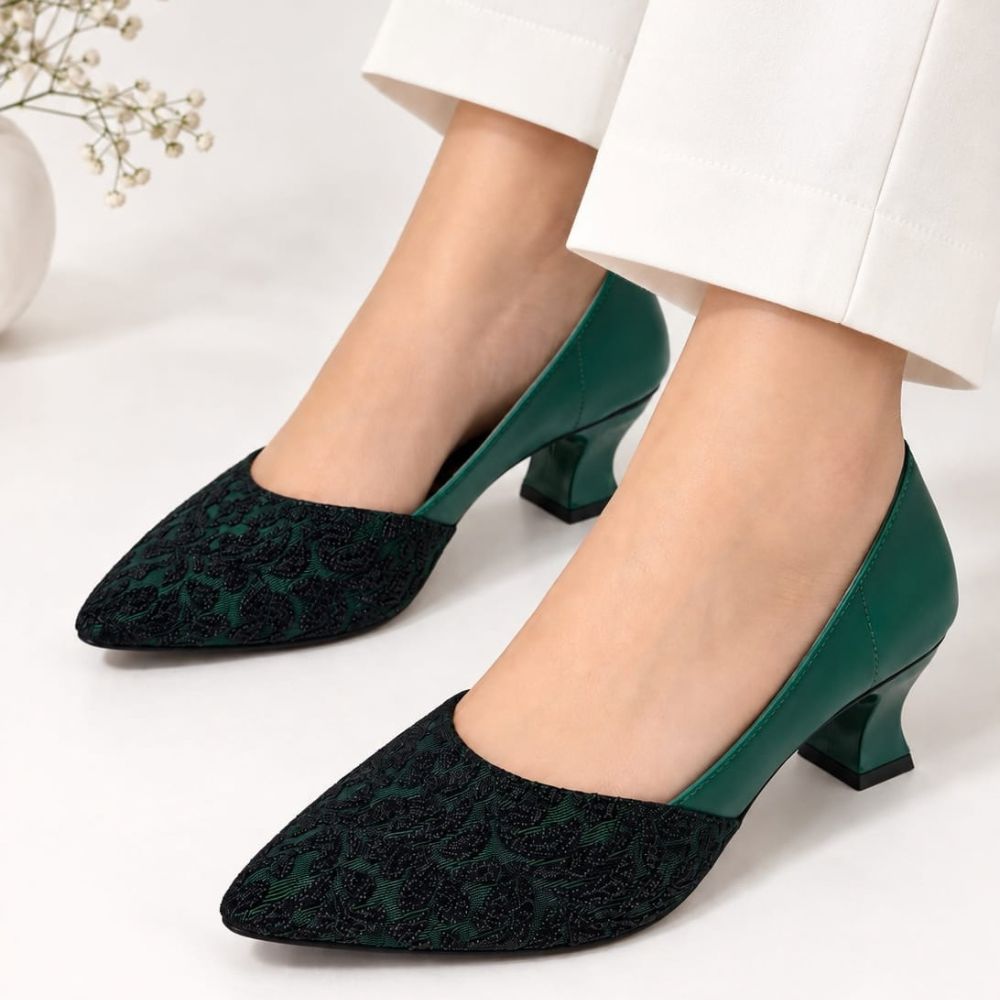 Emerald Green Court Shoe