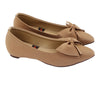 Cream Bow Ballet Flat Pumps