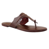Chocolate Brown Leather Flat