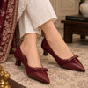 Maroon Classic Bow Pumps