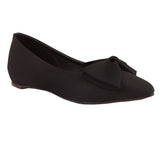Black Bow Ballet Flat Pumps