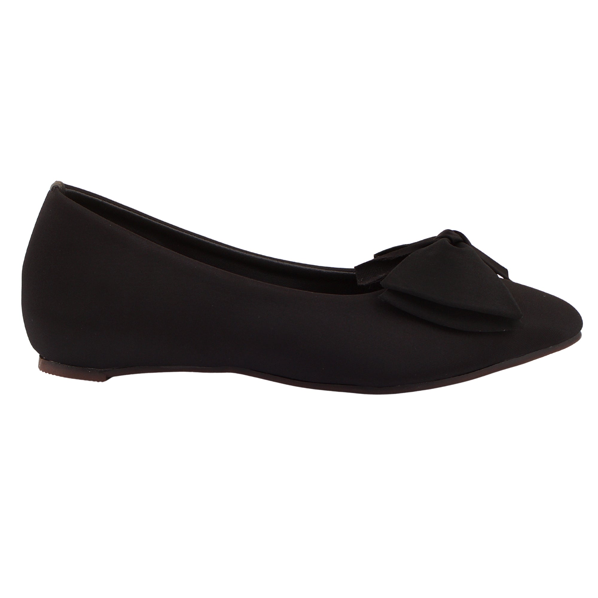 Black Bow Ballet Flat Pumps