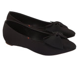 Black Bow Ballet Flat Pumps