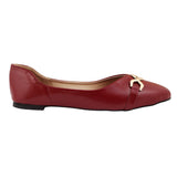 Burgundy Pointed Toe Slip-On Pumps