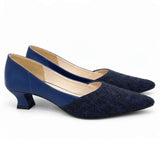 Navy Blue Court Shoe