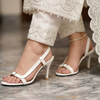 White Buckled Slingback Heels