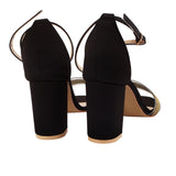 Black Embellishment Heels Sandal