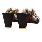 Black Stone-Embellished Heels