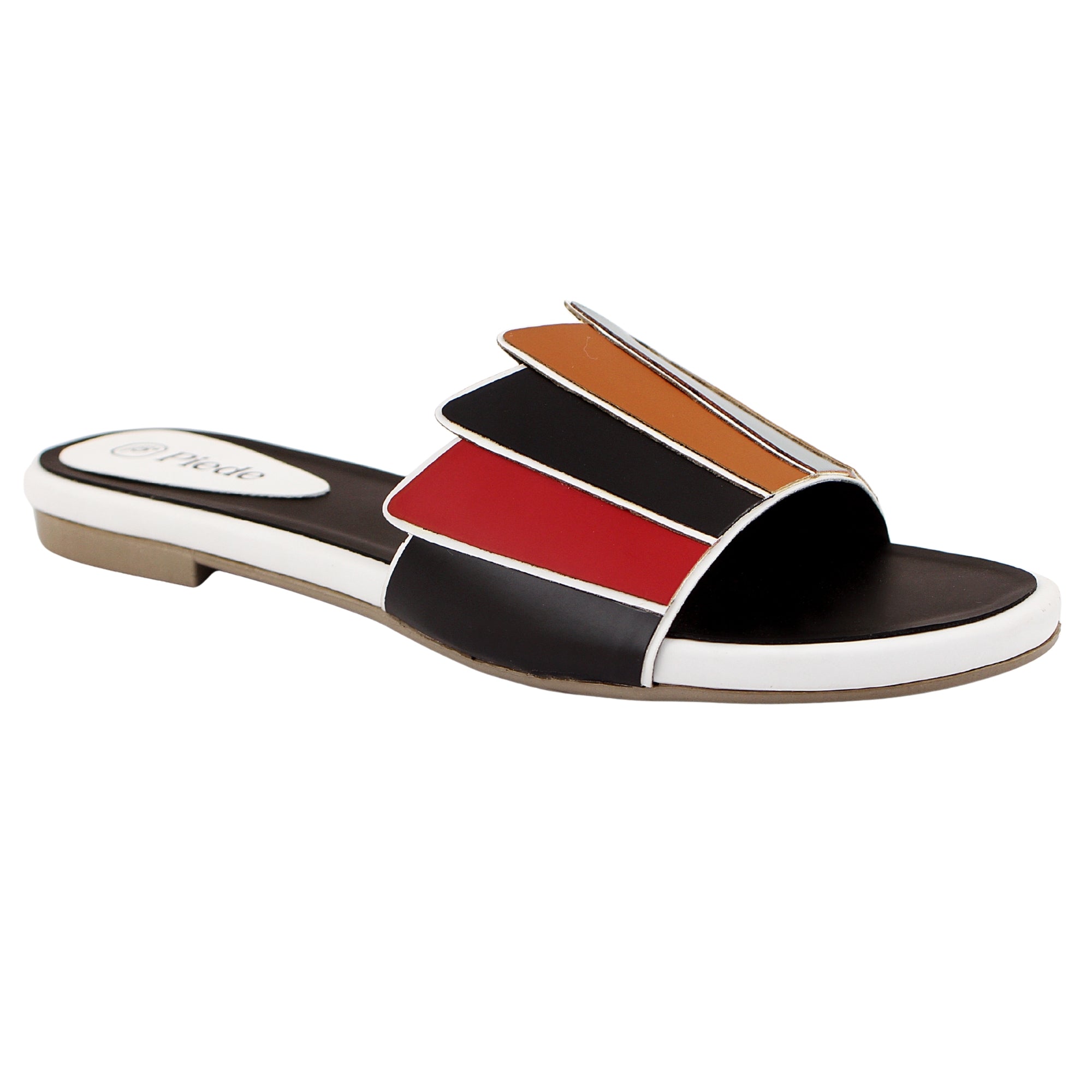 White Multi-Strap Flat