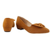 Mustard Suede Bow Pumps