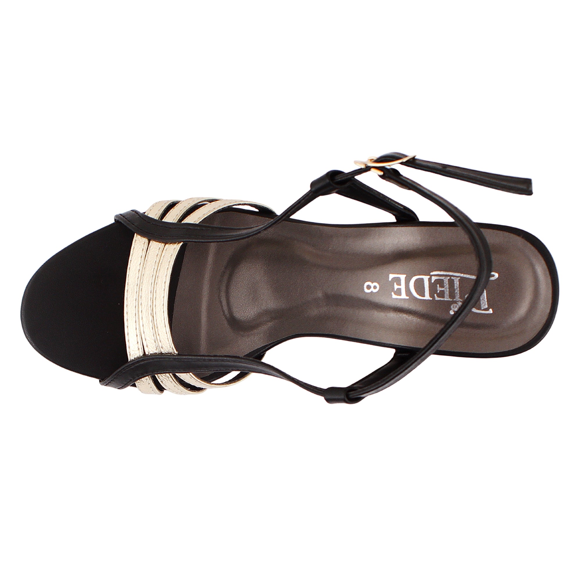 Black Duo-Tone Strappy Heels