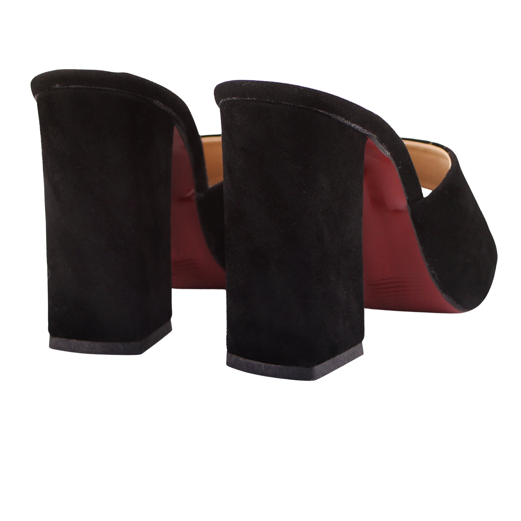 Black Suede Block Heels