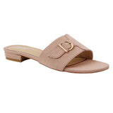 Beige D-Ring Buckle Flat