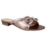 Fancy Bow Grey Slipper