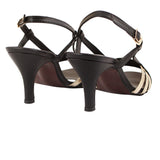 Black Duo-Tone Strappy Heels