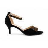 Black Heels With Gold Straps