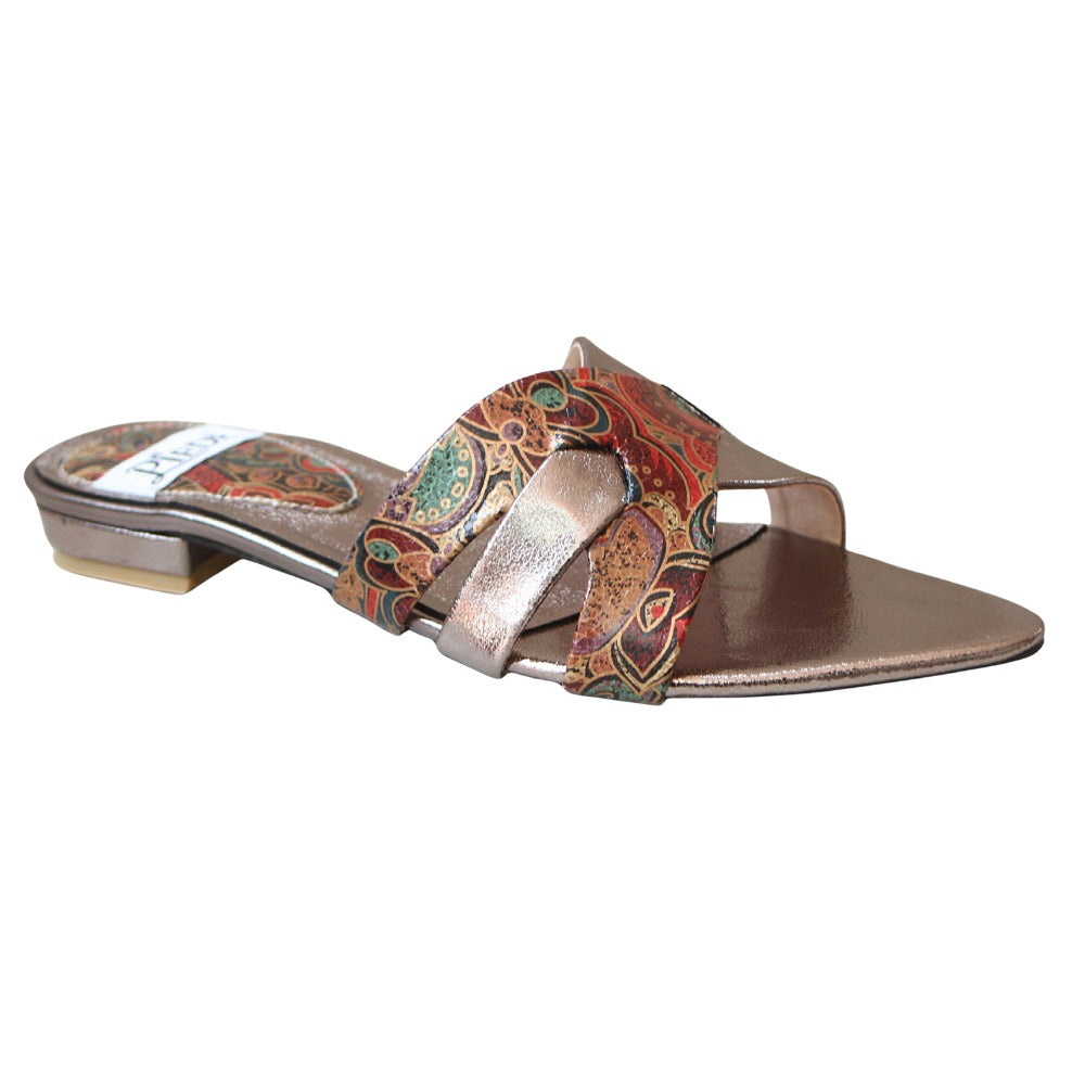 Grey Cross Strap Flat