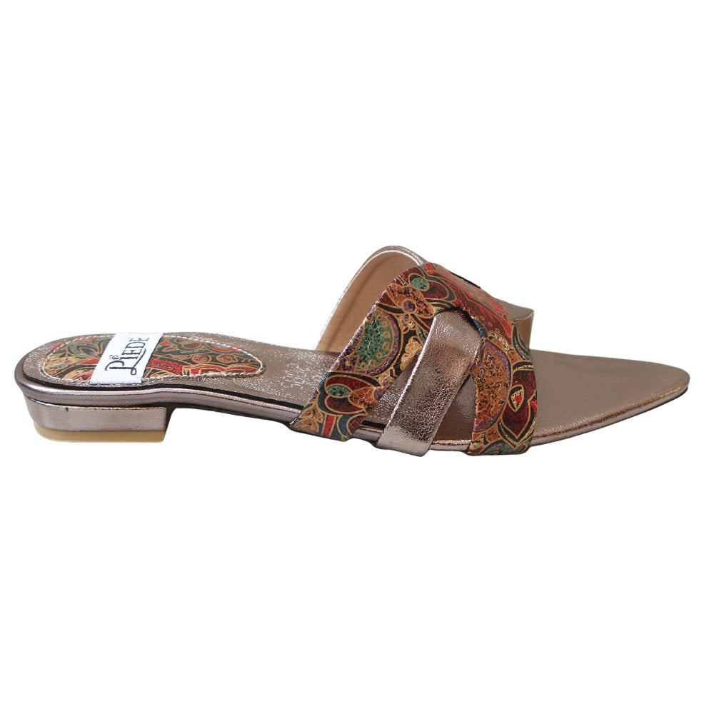 Grey Cross Strap Flat