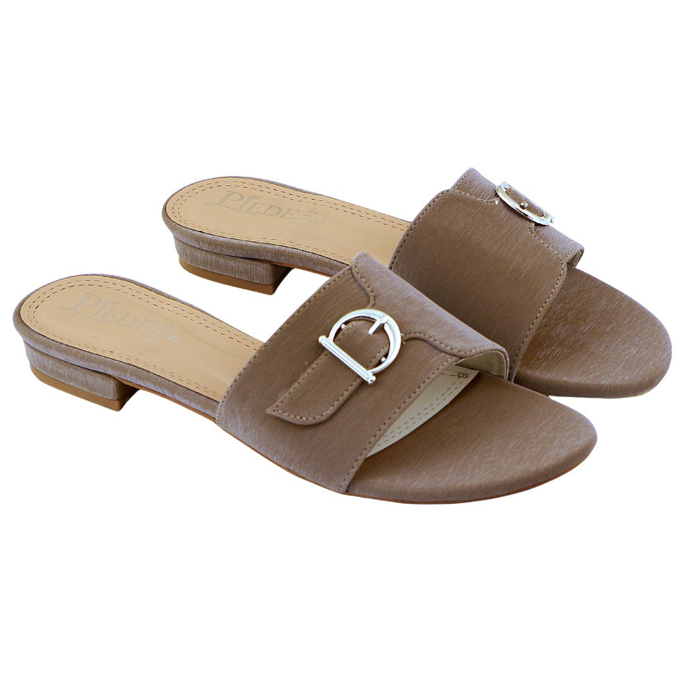 Brown D-Ring Buckle Flat