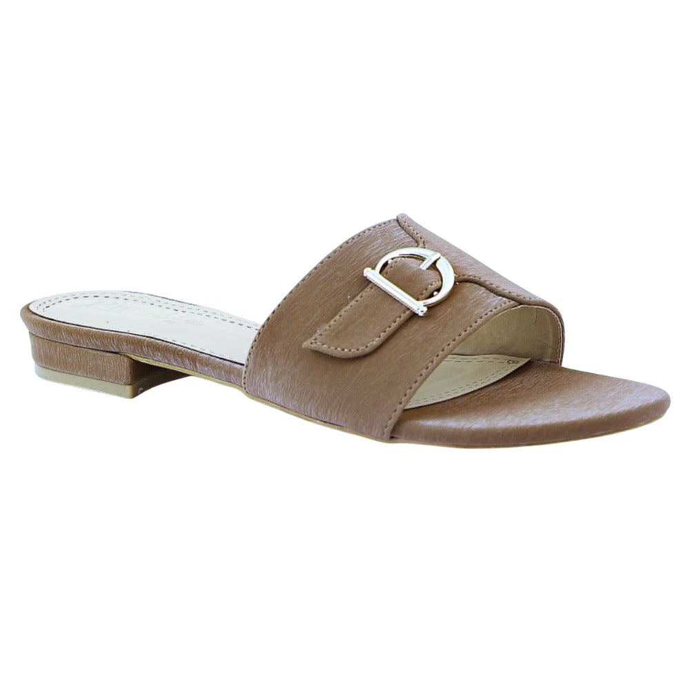 Brown D-Ring Buckle Flat