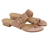 Beige Toe Loop Flats