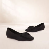 Black Bow Ballet Flat Pumps