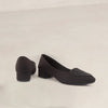 Black Rhinestone Pointed-Toe Pumps