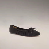 Black Suede Flat Pumps
