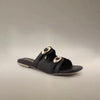 Black Double-Strap Flats
