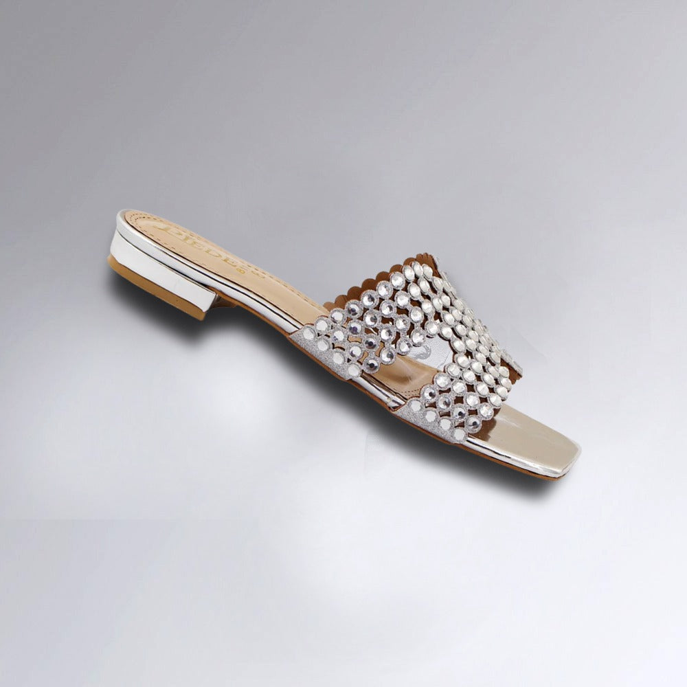 Silver Embellished H-Flat